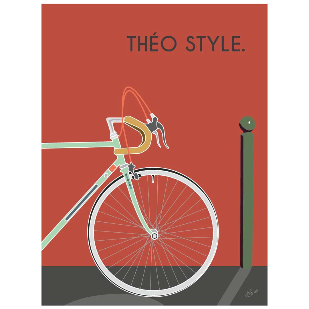 Affiche cyclisme lifestyle – décoration murale inspirée du vélo, de l’aventure et de la liberté des grands espaces.