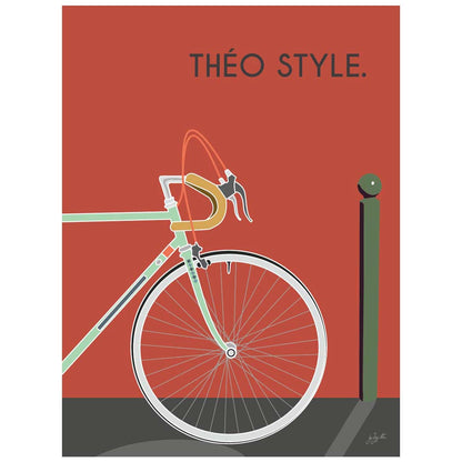 Affiche cyclisme lifestyle – décoration murale inspirée du vélo, de l’aventure et de la liberté des grands espaces.