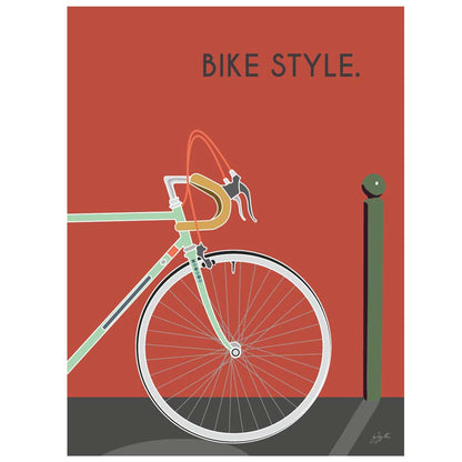 Affiche cyclisme lifestyle – décoration murale inspirée du vélo, de l’aventure et de la liberté des grands espaces.