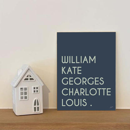 Affiche Famille personnalisée avec noms de famille, décoration murale moderne fabriquée en France