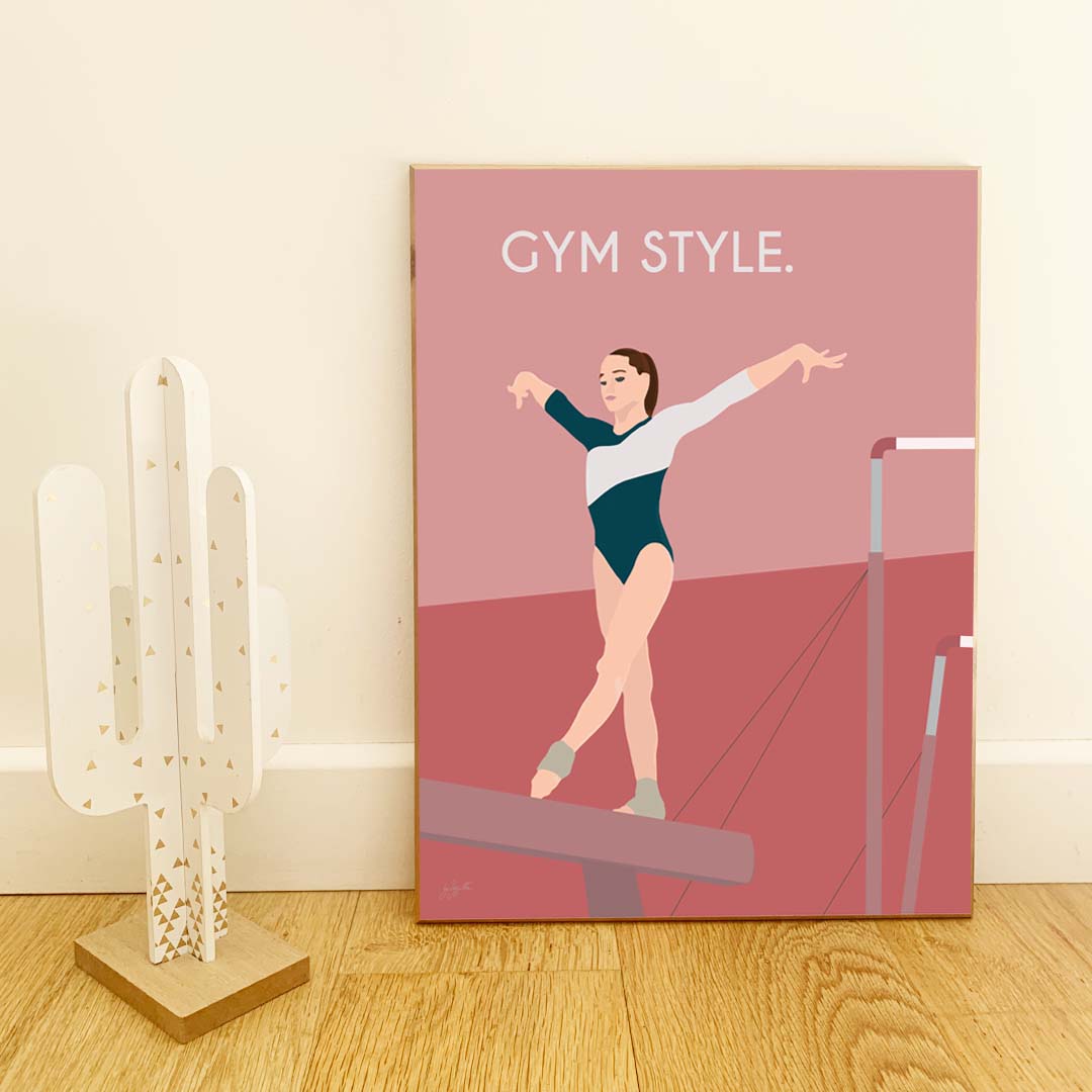 Affiche fitness motivation – décoration murale sportive inspirée de la gym et du dépassement de soi.