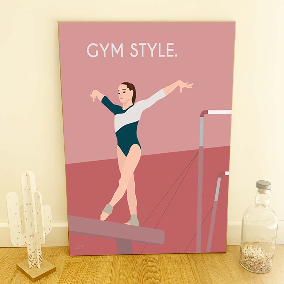 Affiche fitness motivation – décoration murale sportive inspirée de la gym et du dépassement de soi.