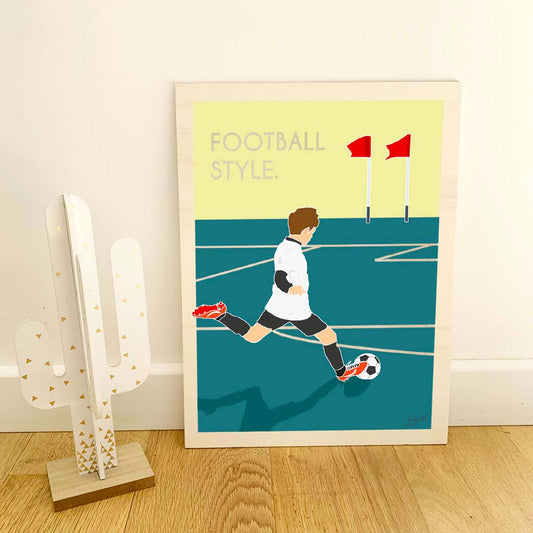 Affiche football sport – décoration murale inspirée du ballon rond, de l’esprit d’équipe et de la passion du football.