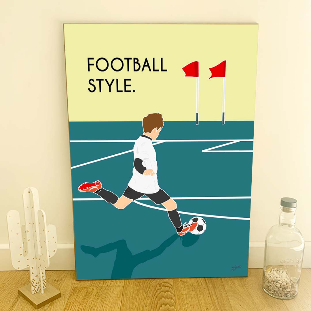 Affiche football sport – décoration murale inspirée du ballon rond, de l’esprit d’équipe et de la passion du football.