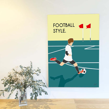 Affiche football sport – décoration murale inspirée du ballon rond, de l’esprit d’équipe et de la passion du football.