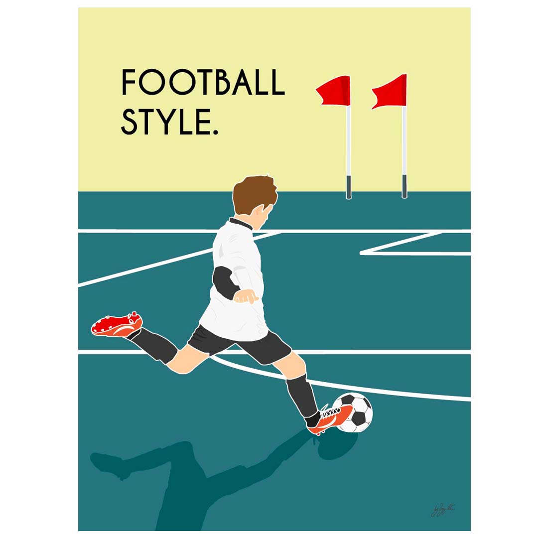 Affiche football sport – décoration murale inspirée du ballon rond, de l’esprit d’équipe et de la passion du football.