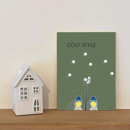 Affiche golf vintage – décoration murale inspirée du golf, des parcours d’exception et de l’élégance sportive.