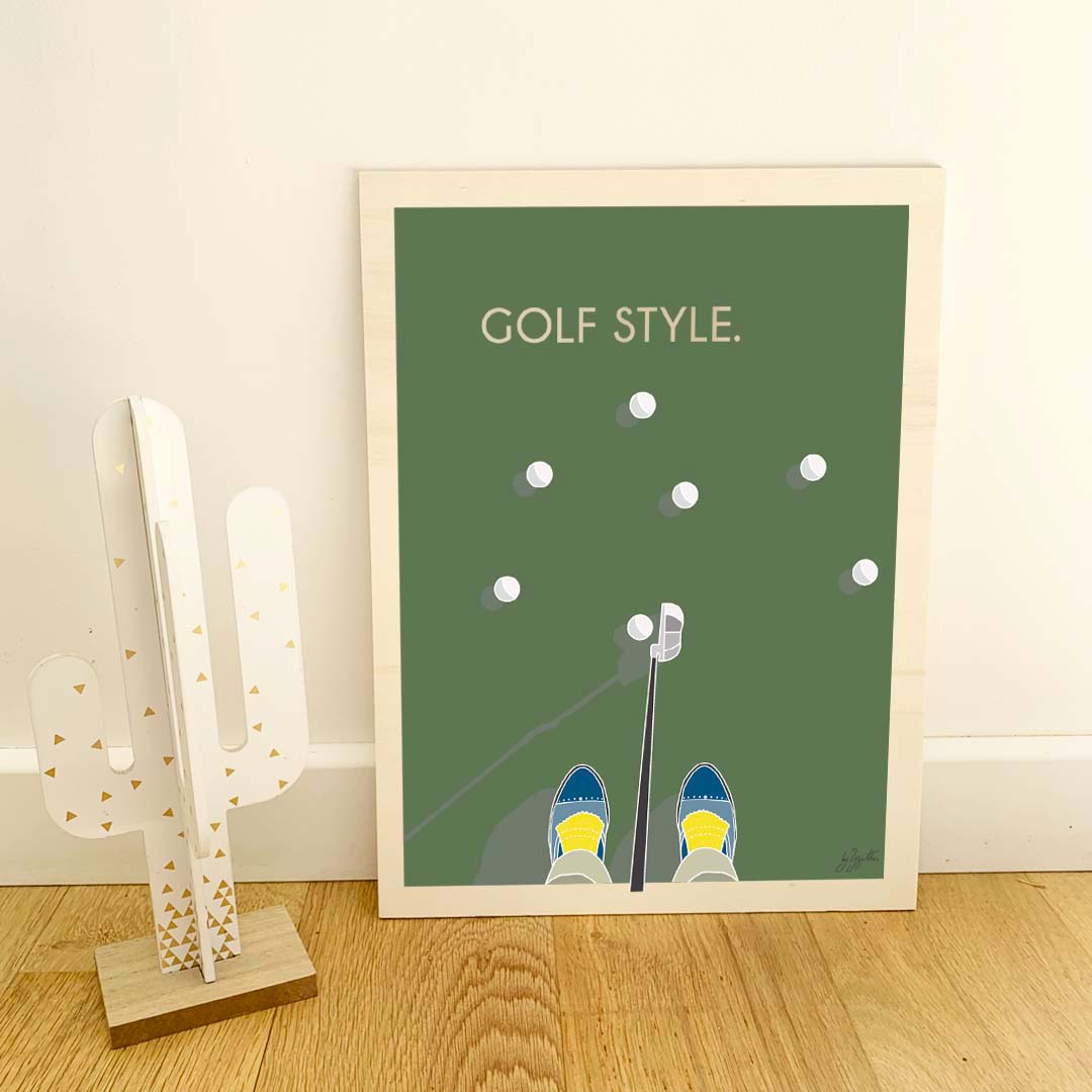 Affiche golf vintage – décoration murale inspirée du golf, des parcours d’exception et de l’élégance sportive.
