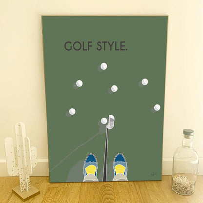 Affiche golf vintage – décoration murale inspirée du golf, des parcours d’exception et de l’élégance sportive.