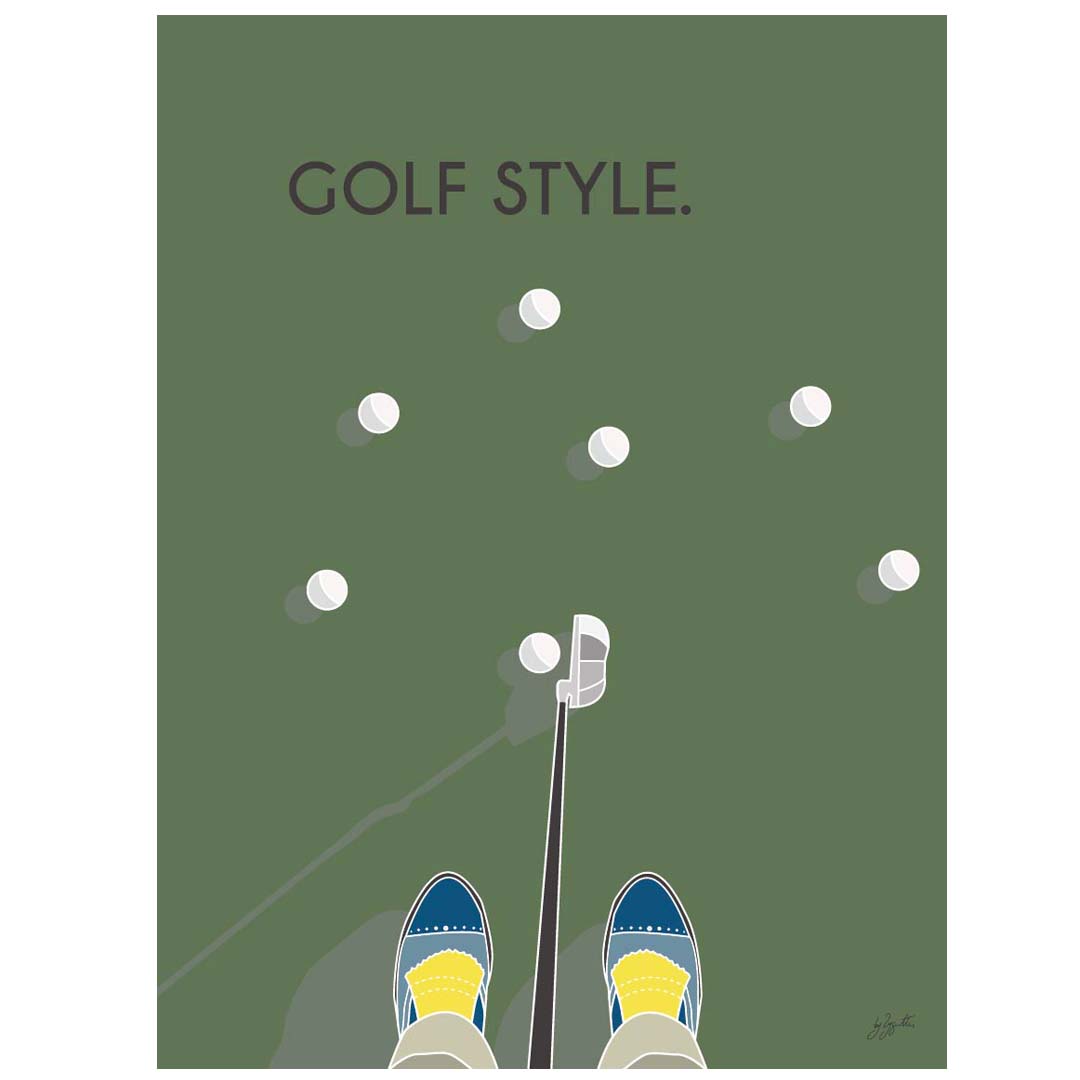 Affiche golf vintage – décoration murale inspirée du golf, des parcours d’exception et de l’élégance sportive.