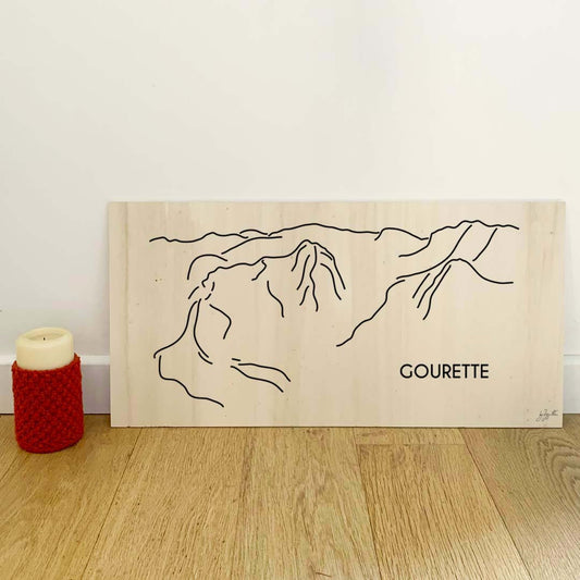 Affiche décorative Gourette style vintage représentant une station des Pyrénées.