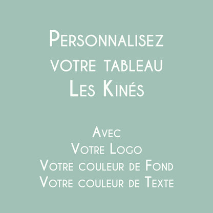 Affiche Les Kinés personnalisée avec logo et couleurs du cabinet de kinésithérapie.