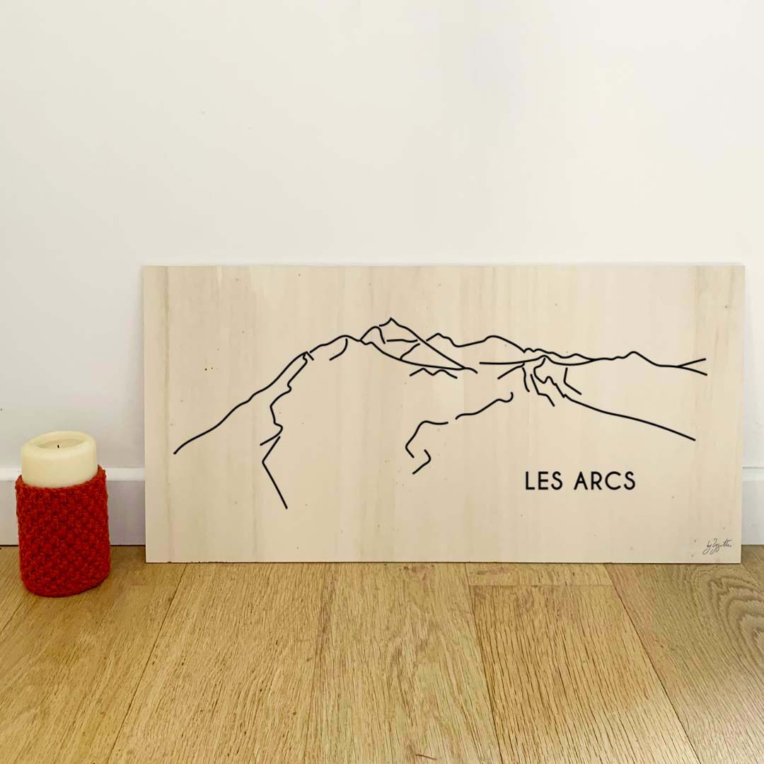 Affiche décorative Les Arcs vintage représentant la célèbre station de ski des Alpes françaises.