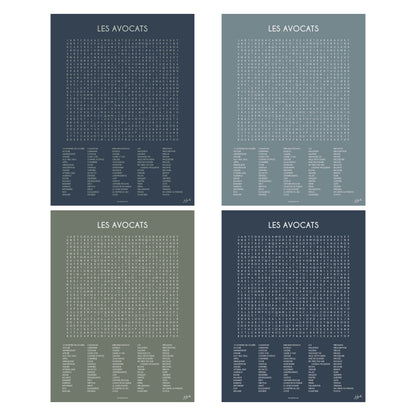 Affiche Les Avocats collection Les Mots Font Le Job pour cabinet d'avocat.
