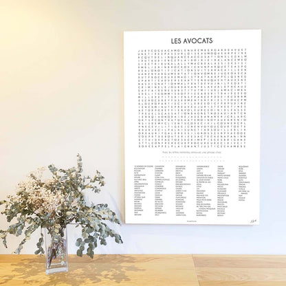 Affiche Les Avocats collection Les Mots Font Le Job pour cabinet d'avocat.
