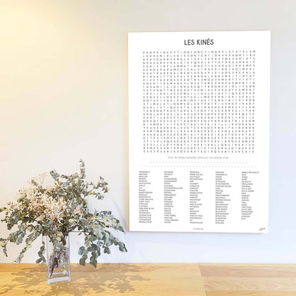 Affiche Les Kinés collection Les Mots Font Le Job, décoration murale pour cabinet de kinésithérapie.
