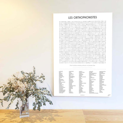 Affiche Les Orthophonistes collection Les Mots Font Le Job pour cabinet d'orthophonie.