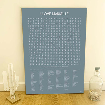 Affiche Marseille – décoration murale inspirée du Vieux-Port, des Calanques et de la Méditerranée.