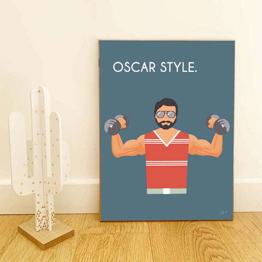 Affiche musculation vintage – décoration murale fitness inspirée du sport et du dépassement de soi.