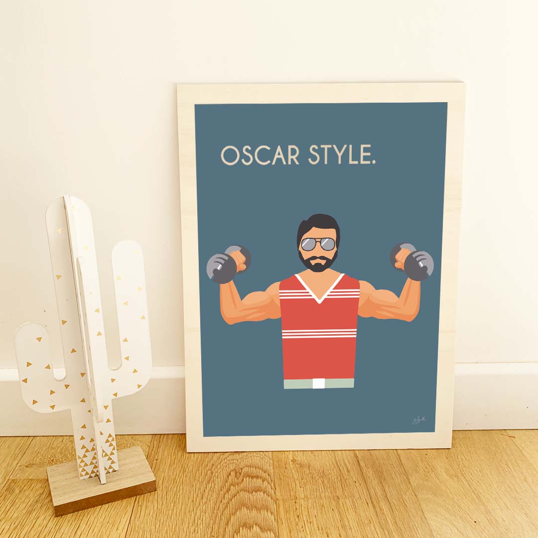 Affiche musculation vintage – décoration murale fitness inspirée du sport et du dépassement de soi.