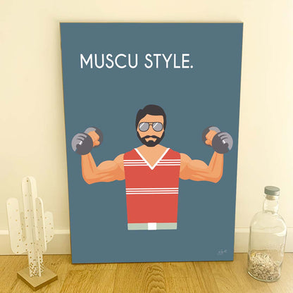 Affiche musculation vintage – décoration murale fitness inspirée du sport et du dépassement de soi.
