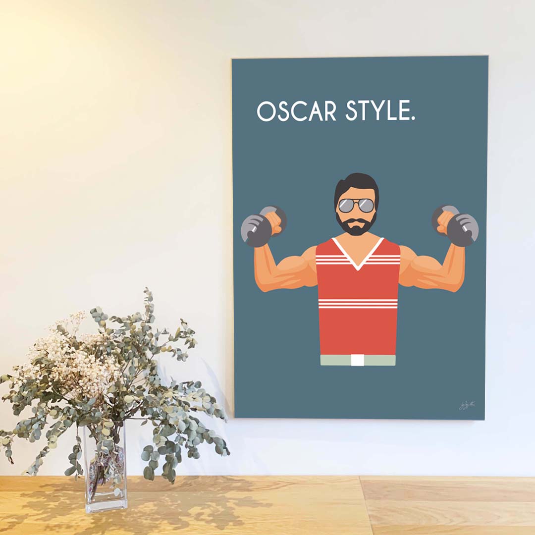 Affiche musculation vintage – décoration murale fitness inspirée du sport et du dépassement de soi.