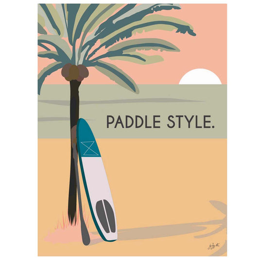 Affiche paddle océan – décoration murale inspirée du stand-up paddle, des sports nautiques et de l’esprit bord de mer.