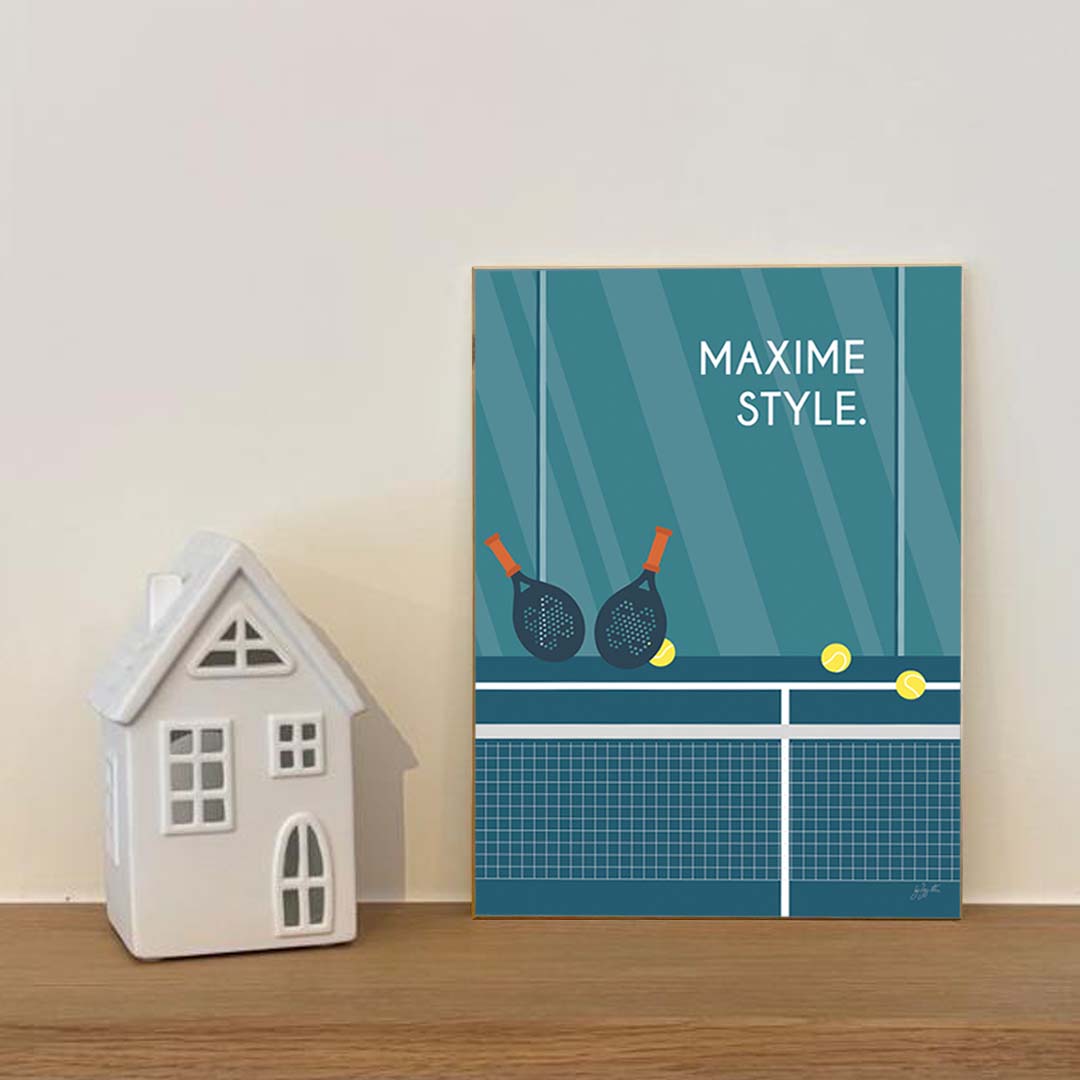 Affiche padel vintage – décoration murale inspirée du padel, des sports de raquette et de la passion du jeu.