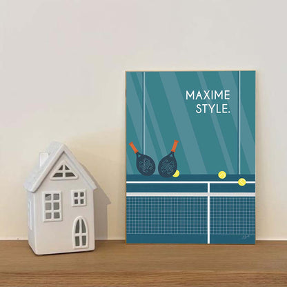 Affiche padel vintage – décoration murale inspirée du padel, des sports de raquette et de la passion du jeu.