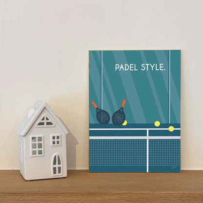 Affiche padel vintage – décoration murale inspirée du padel, des sports de raquette et de la passion du jeu.