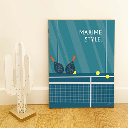 Affiche padel vintage – décoration murale inspirée du padel, des sports de raquette et de la passion du jeu.