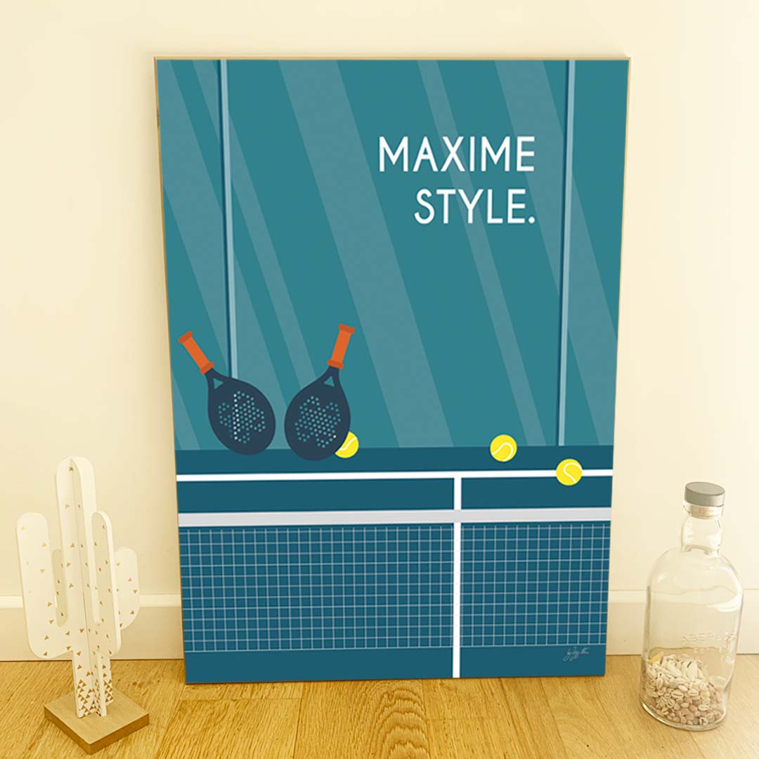 Affiche padel vintage – décoration murale inspirée du padel, des sports de raquette et de la passion du jeu.