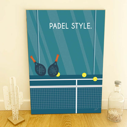 Affiche padel vintage – décoration murale inspirée du padel, des sports de raquette et de la passion du jeu.