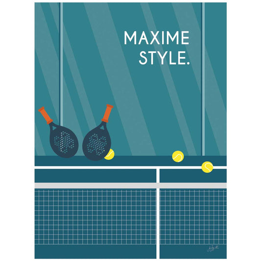 Affiche padel vintage – décoration murale inspirée du padel, des sports de raquette et de la passion du jeu.