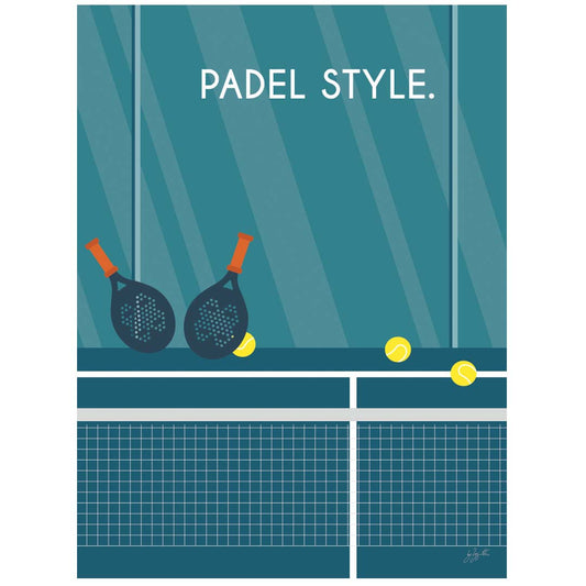 Affiche padel vintage – décoration murale inspirée du padel, des sports de raquette et de la passion du jeu.