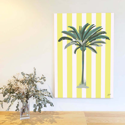 Affiche Palmier Jaune – décoration murale inspirée de la mode et des couleurs ensoleillées.
