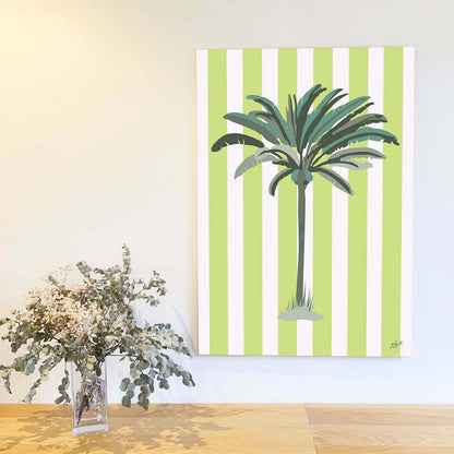 Affiche Palmier vert – décoration murale inspirée de la mode et des couleurs ensoleillées.
