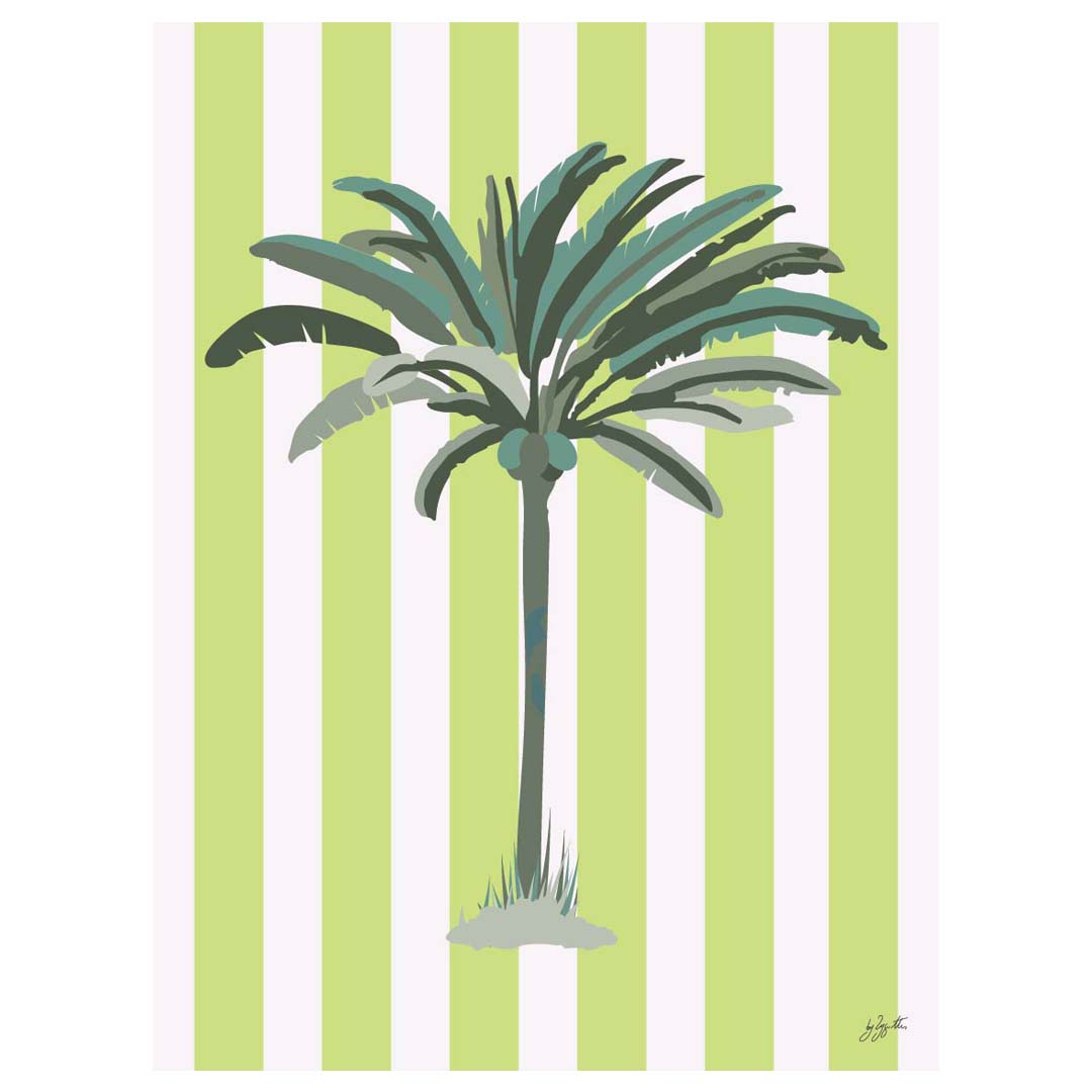 Affiche Palmier vert – décoration murale inspirée de la mode et des couleurs ensoleillées.