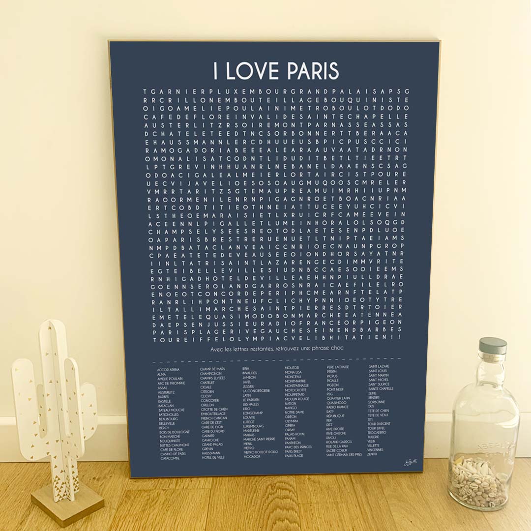 Affiche Paris – décoration murale inspirée de la Tour Eiffel et de la Ville Lumière.