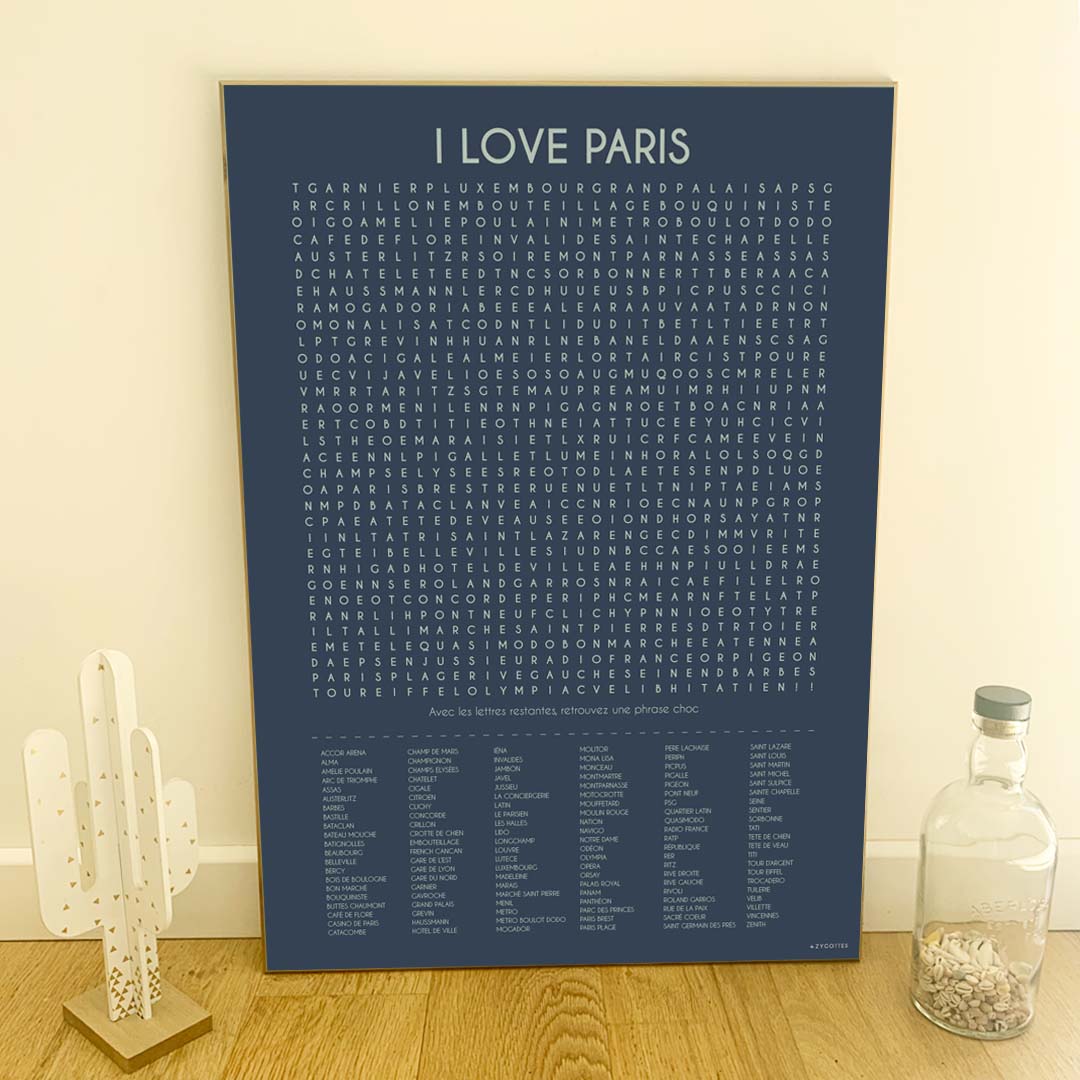 Affiche Paris – décoration murale inspirée de la Tour Eiffel et de la Ville Lumière.
