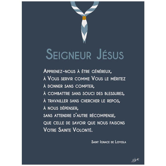 Affiche prière scoute – décoration murale inspirée du scoutisme et de la spiritualité chrétienne.