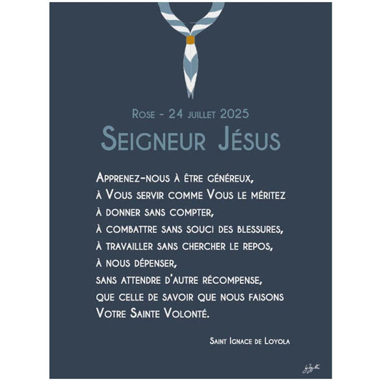 Affiche prière scoute – décoration murale inspirée du scoutisme et de la spiritualité chrétienne.