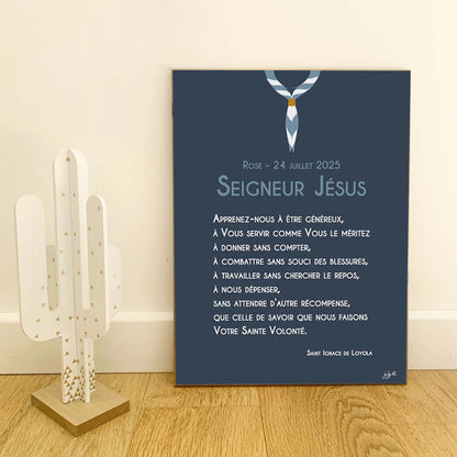 Affiche prière scoute – décoration murale inspirée du scoutisme et de la spiritualité chrétienne.