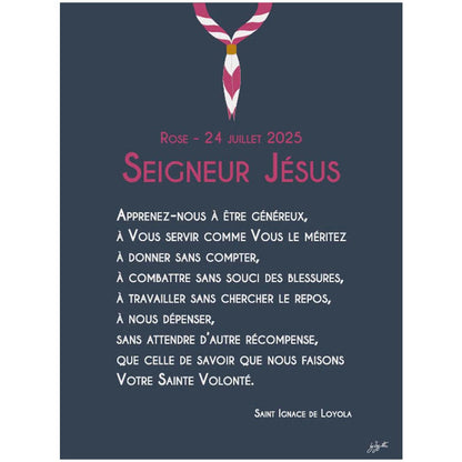 Affiche prière scoute – décoration murale inspirée du scoutisme et de la spiritualité chrétienne.