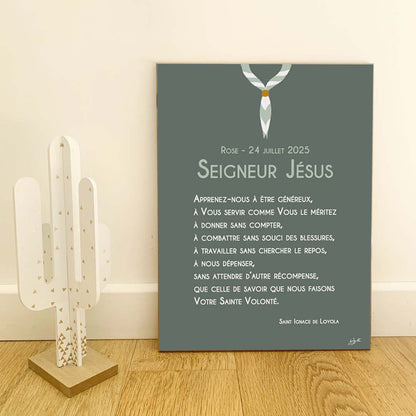 Affiche prière scoute – décoration murale inspirée du scoutisme et de la spiritualité chrétienne.
