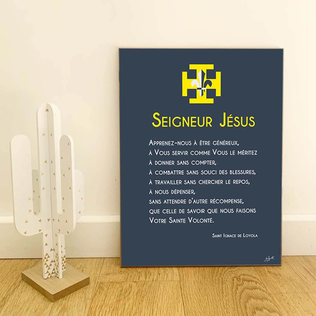 Affiche prière SUF – décoration murale inspirée des Scouts Unitaires de France et de la foi chrétienne.