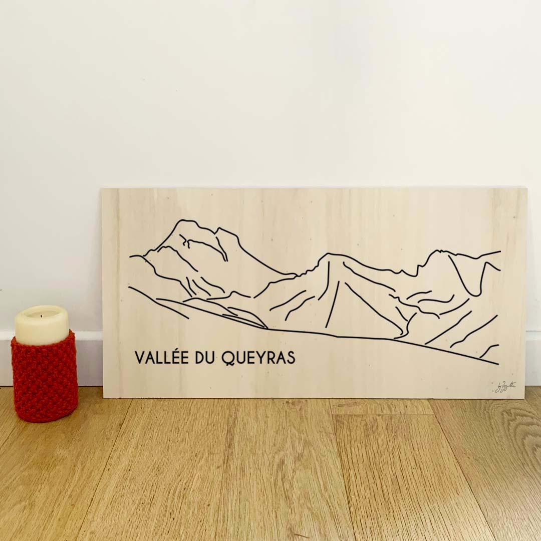 Affiche décorative Le Queyras vintage inspirée du Parc naturel régional du Queyras et des paysages des Alpes françaises.