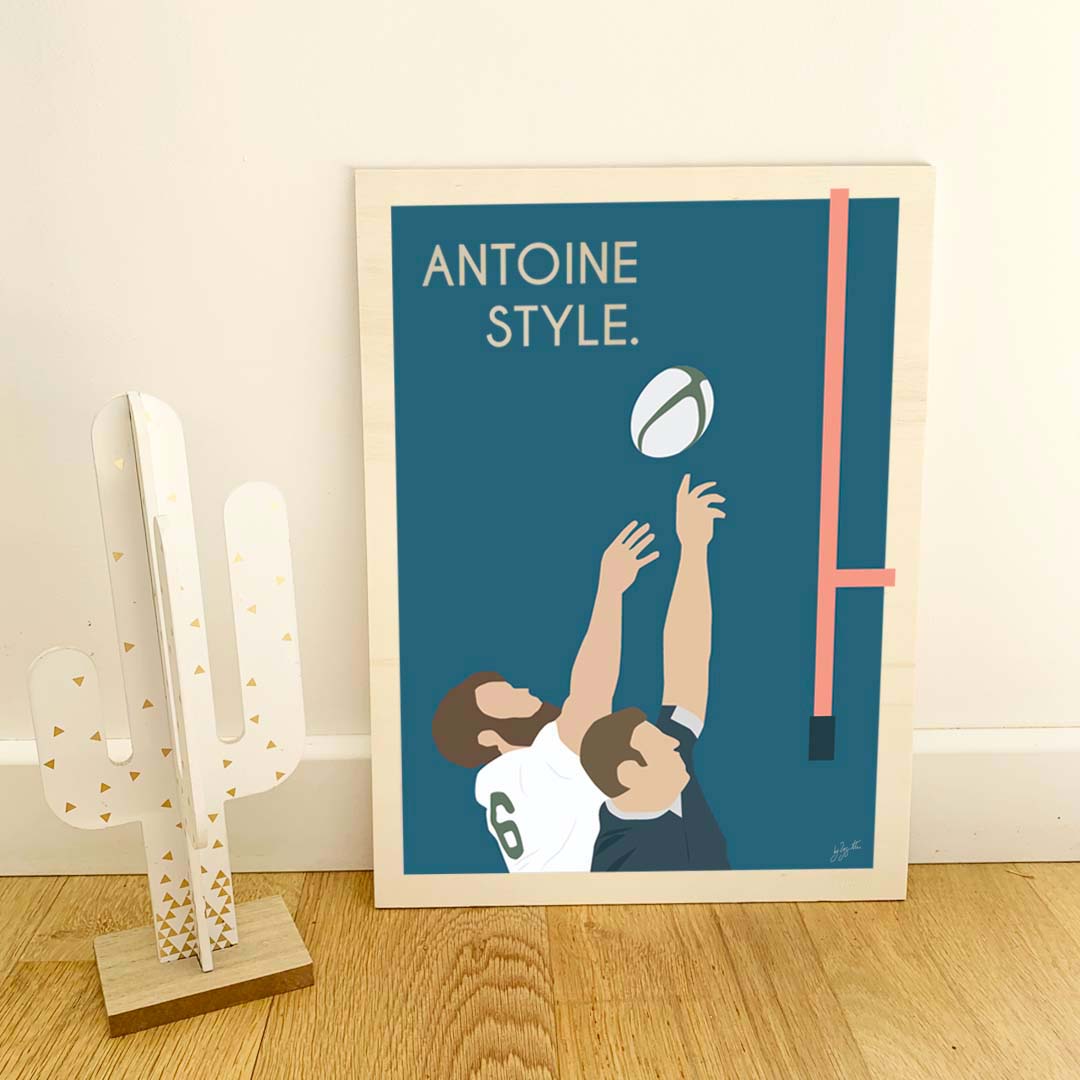 Affiche rugby vintage – décoration murale inspirée de la passion du rugby.