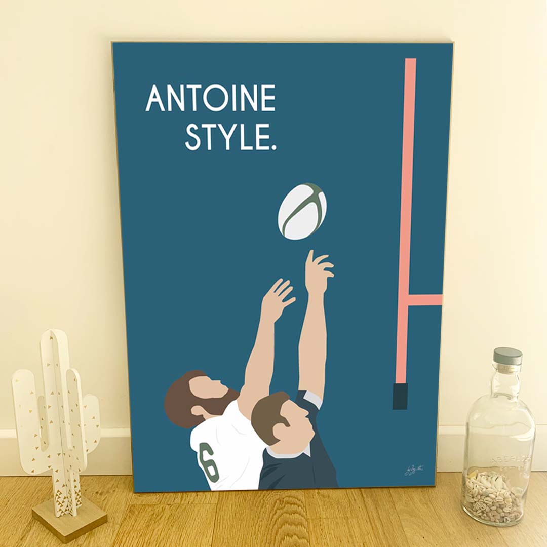 Affiche rugby vintage – décoration murale inspirée de la passion du rugby.