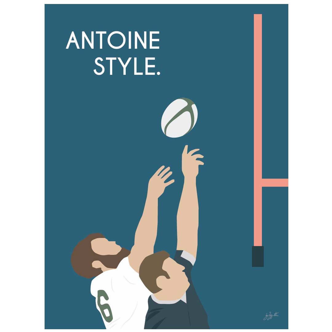 Affiche rugby vintage – décoration murale inspirée de la passion du rugby.
